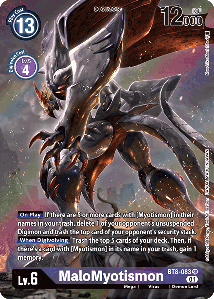 MaloMyotismon [BT8-083] (Alternate Art) [New Awakening] | Black Swamp Games