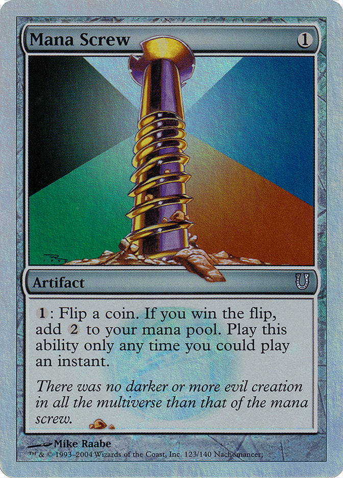 Mana Screw (Alternate Foil) [Unhinged] | Black Swamp Games
