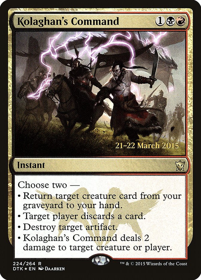 Kolaghan's Command [Dragons of Tarkir Prerelease Promos] | Black Swamp Games