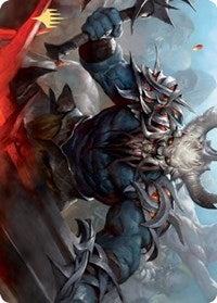 Frenzied Raider Art Card (Gold-Stamped Signature) [Kaldheim Art Series] | Black Swamp Games
