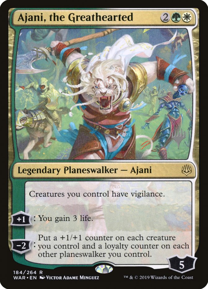 Ajani, the Greathearted (Promo Pack) [War of the Spark Promos] | Black Swamp Games