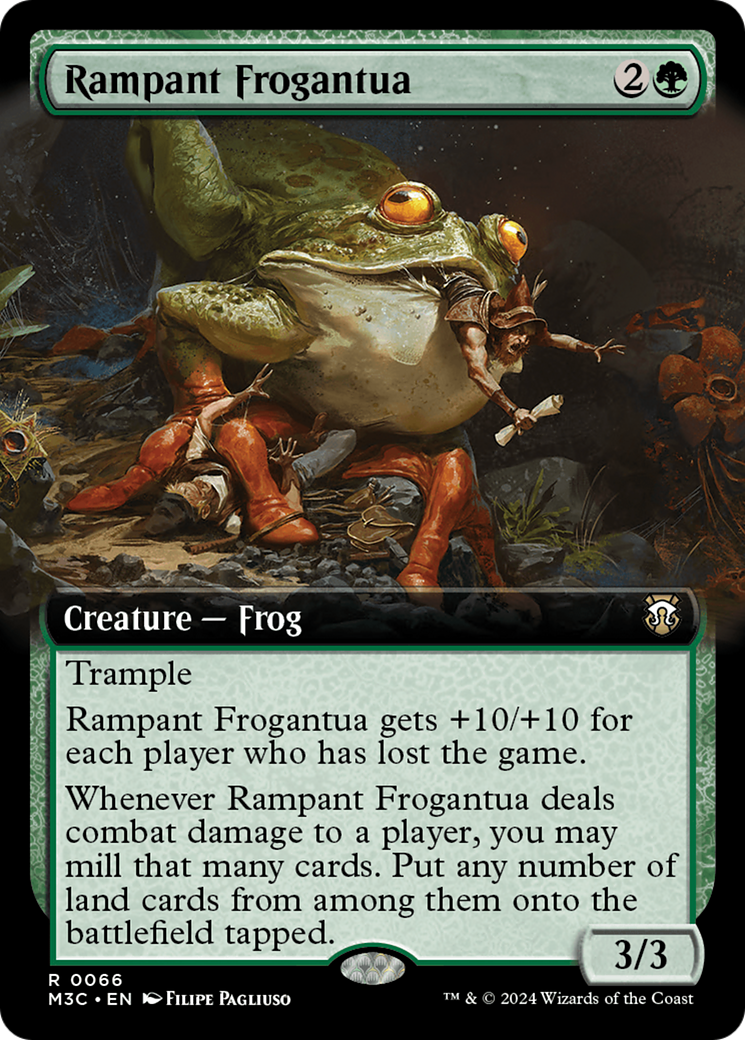 Rampant Frogantua (Extended Art) (Ripple Foil) [Modern Horizons 3 Commander] | Black Swamp Games