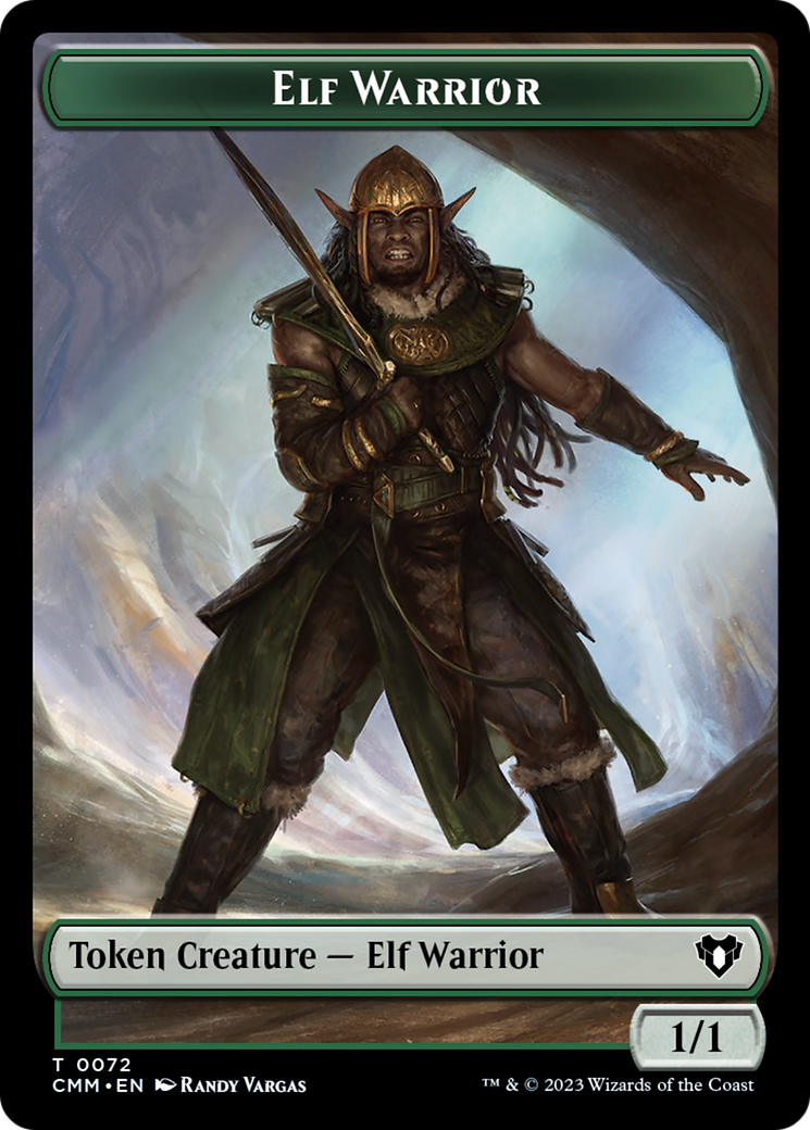 Elf Warrior // Cleric Double-Sided Token [Commander Masters Tokens] | Black Swamp Games