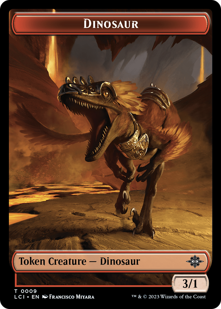 Vampire // Dinosaur (0009) Double-Sided Token [The Lost Caverns of Ixalan Tokens] | Black Swamp Games