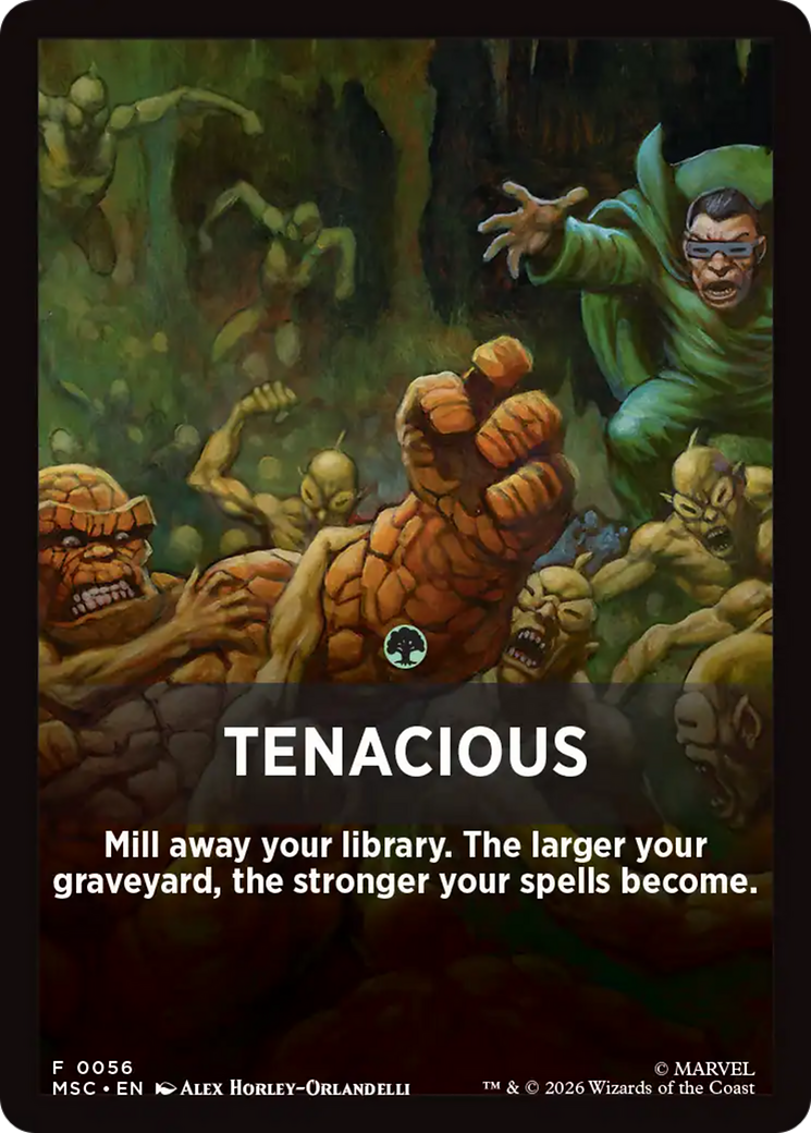 Tenacious Theme Card [Marvel Super Heroes Commander] | Black Swamp Games