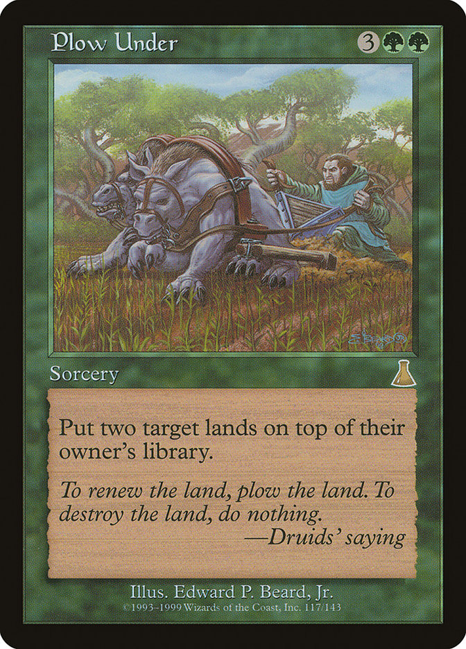 Plow Under [Urza's Destiny] | Black Swamp Games