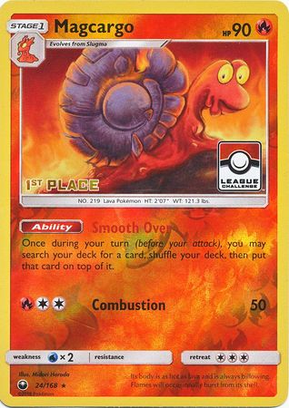 Magcargo (24/168) (League Promo 1st Place) [Sun & Moon: Celestial Storm] | Black Swamp Games