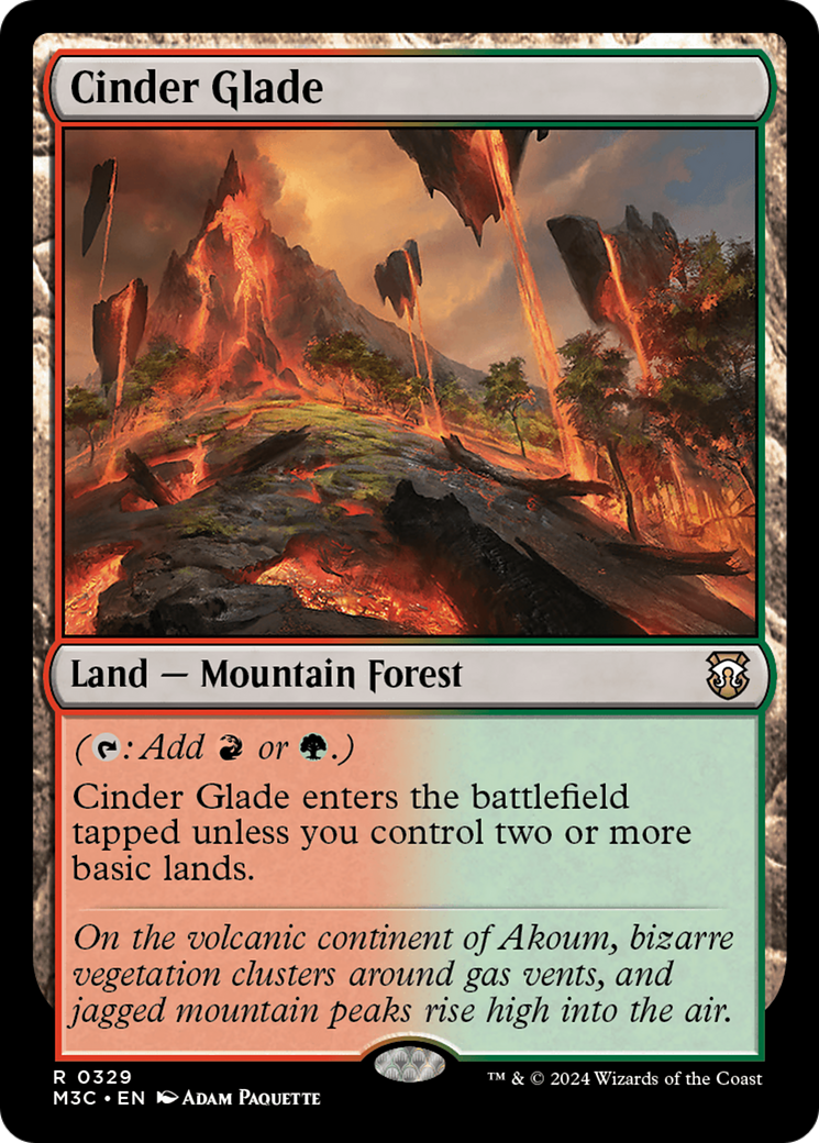 Cinder Glade (Ripple Foil) [Modern Horizons 3 Commander] | Black Swamp Games