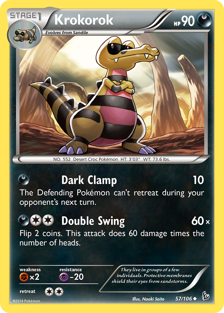 Krokorok (57/106) [XY: Flashfire] | Black Swamp Games