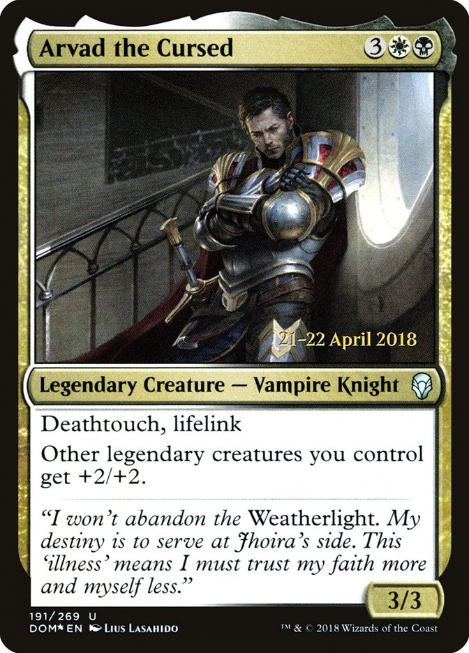 Arvad the Cursed [Dominaria Prerelease Promos] | Black Swamp Games