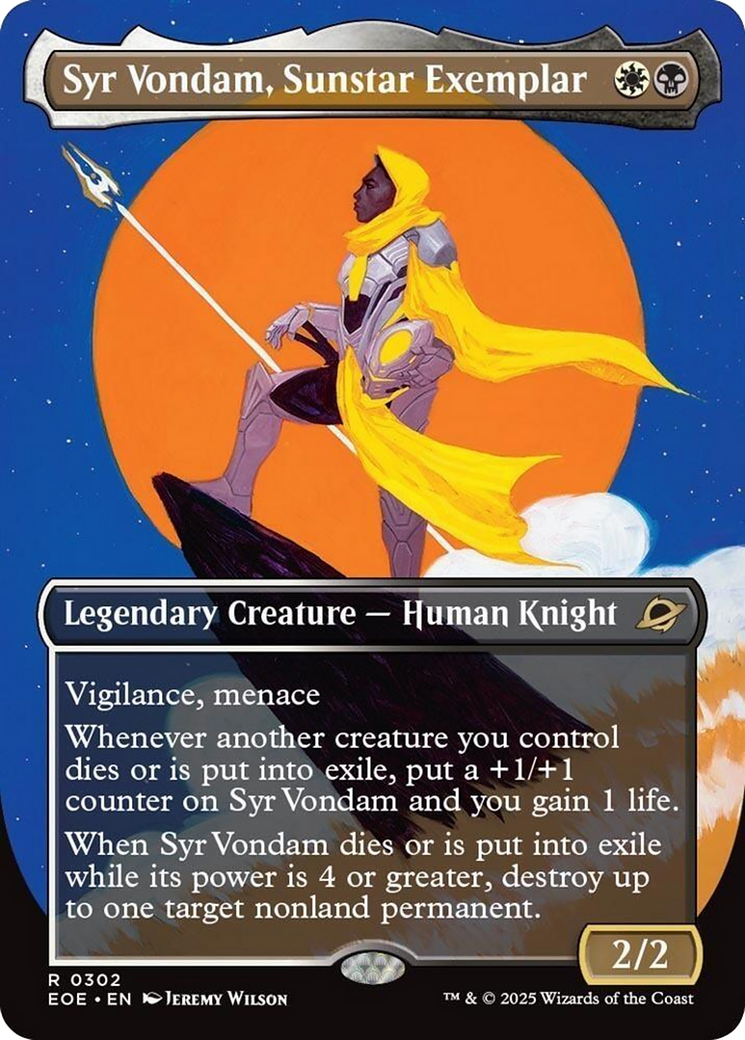 Syr Vondam, Sunstar Exemplar (Borderless) [Edge of Eternities] | Black Swamp Games