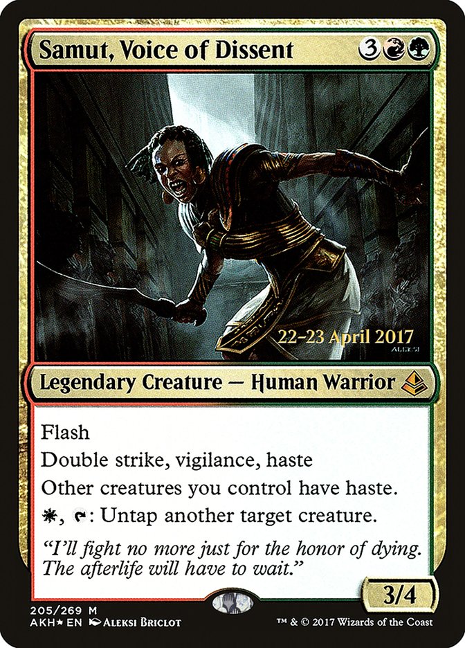Samut, Voice of Dissent [Amonkhet Prerelease Promos] | Black Swamp Games