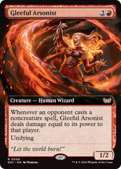 Gleeful Arsonist (Extended Art) [Duskmourn: House of Horror Commander] | Black Swamp Games