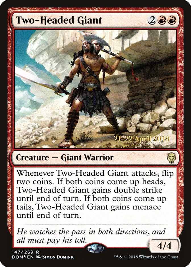 Two-Headed Giant [Dominaria Prerelease Promos] | Black Swamp Games