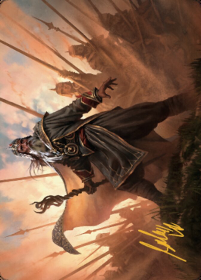 Hazezon, Shaper of Sand Art Card (Gold-Stamped Signature) [Dominaria United Art Series] | Black Swamp Games