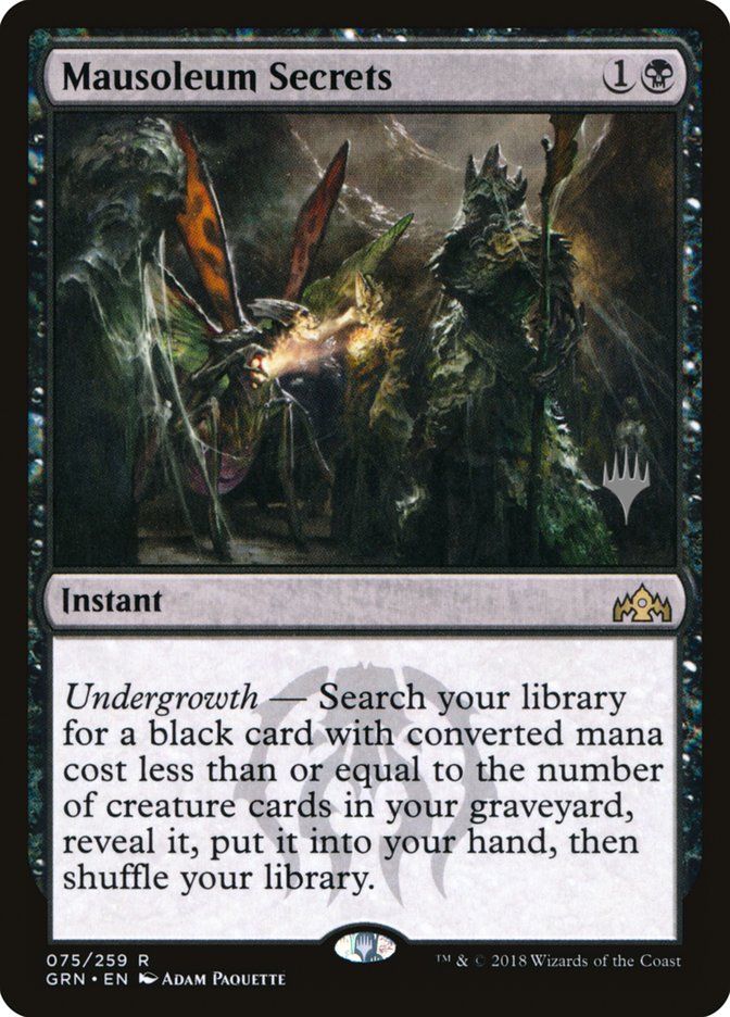 Mausoleum Secrets (Promo Pack) [Guilds of Ravnica Promos] | Black Swamp Games