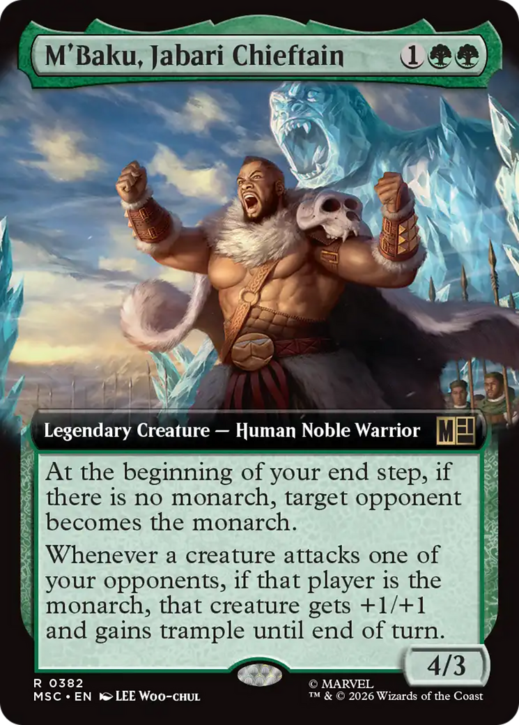 M'Baku, Jabari Chieftain (Extended Art) [Marvel Super Heroes Commander] | Black Swamp Games