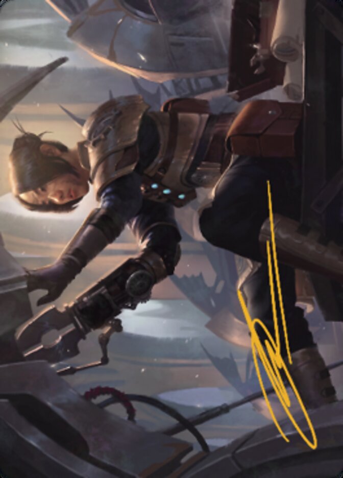 Thopter Mechanic Art Card (Gold-Stamped Signature) [The Brothers' War Art Series] | Black Swamp Games