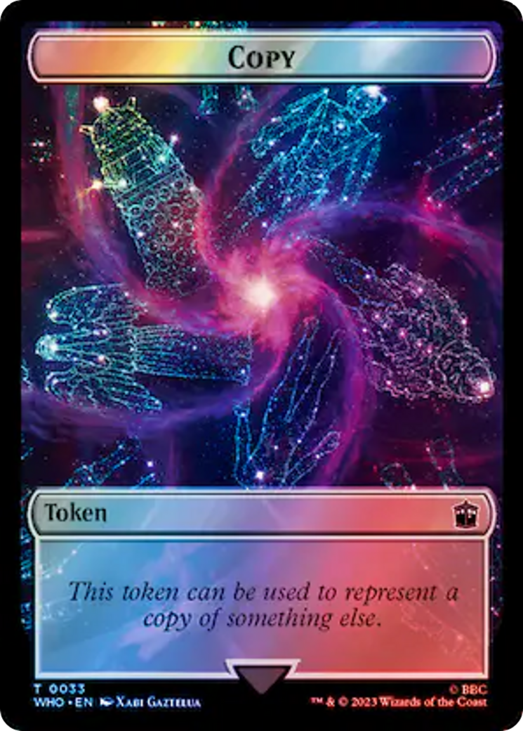 Copy // Clue (0055) Double-Sided Token (Surge Foil) [Doctor Who Tokens] | Black Swamp Games