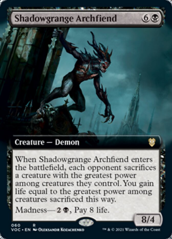 Shadowgrange Archfiend (Extended Art) [Innistrad: Crimson Vow Commander] | Black Swamp Games
