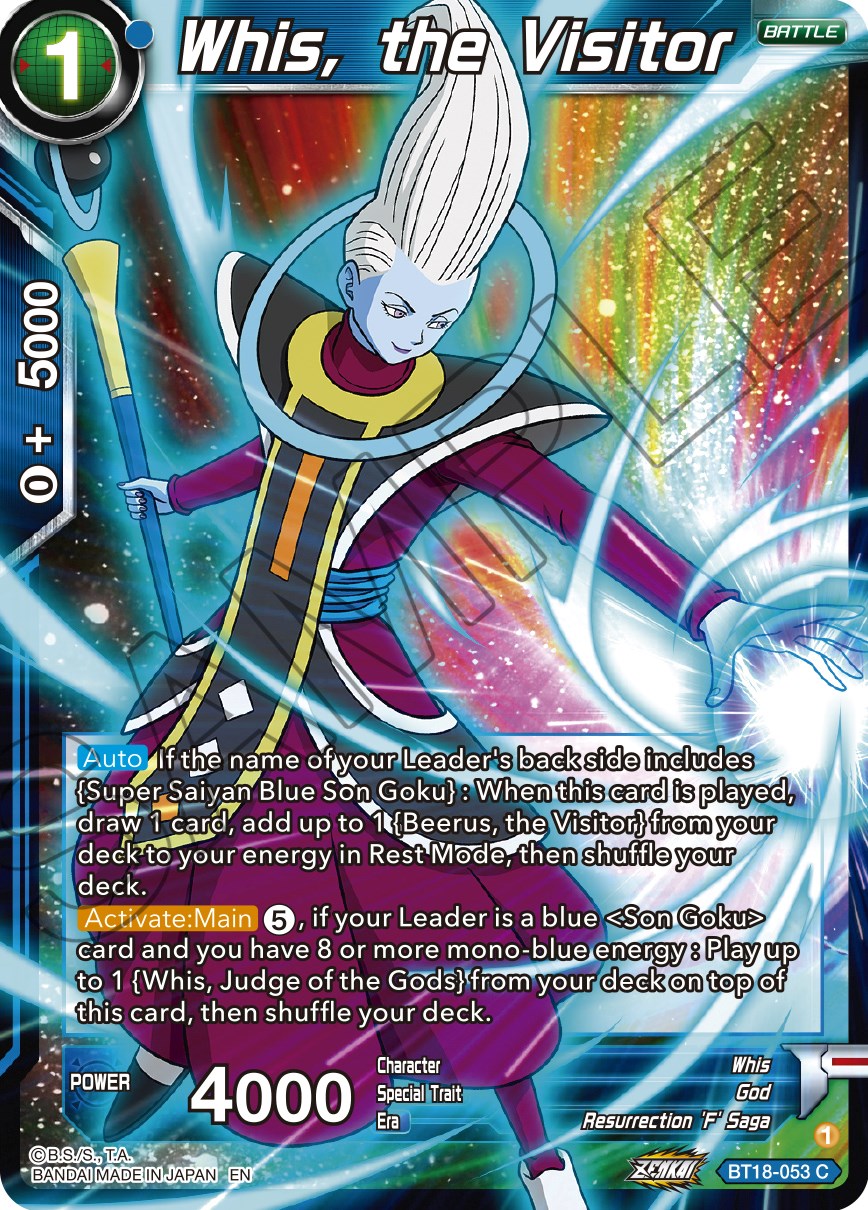 Whis, the Visitor (BT18-053) [Dawn of the Z-Legends] | Black Swamp Games
