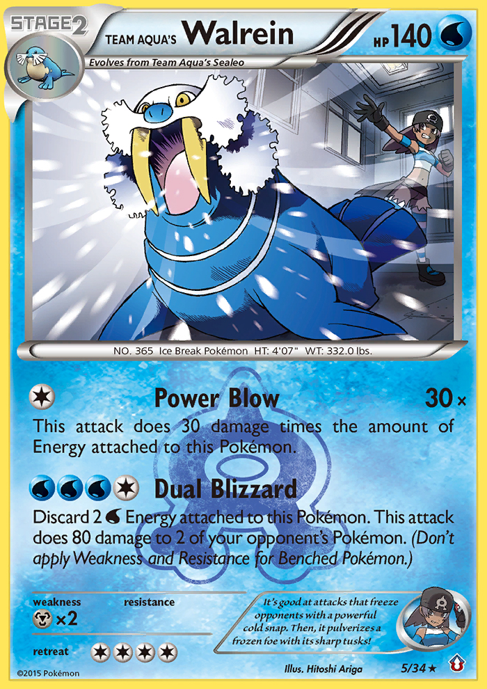 Team Aqua's Walrein (5/34) [XY: Double Crisis] | Black Swamp Games