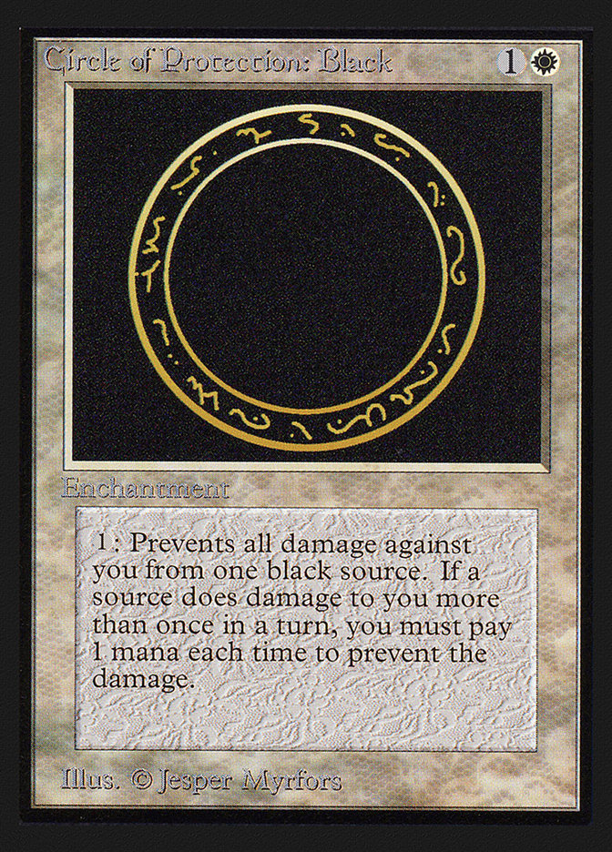 Circle of Protection: Black [International Collectors' Edition] | Black Swamp Games