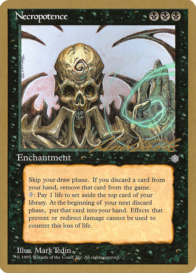 Necropotence (Leon Lindback) [Pro Tour Collector Set] | Black Swamp Games