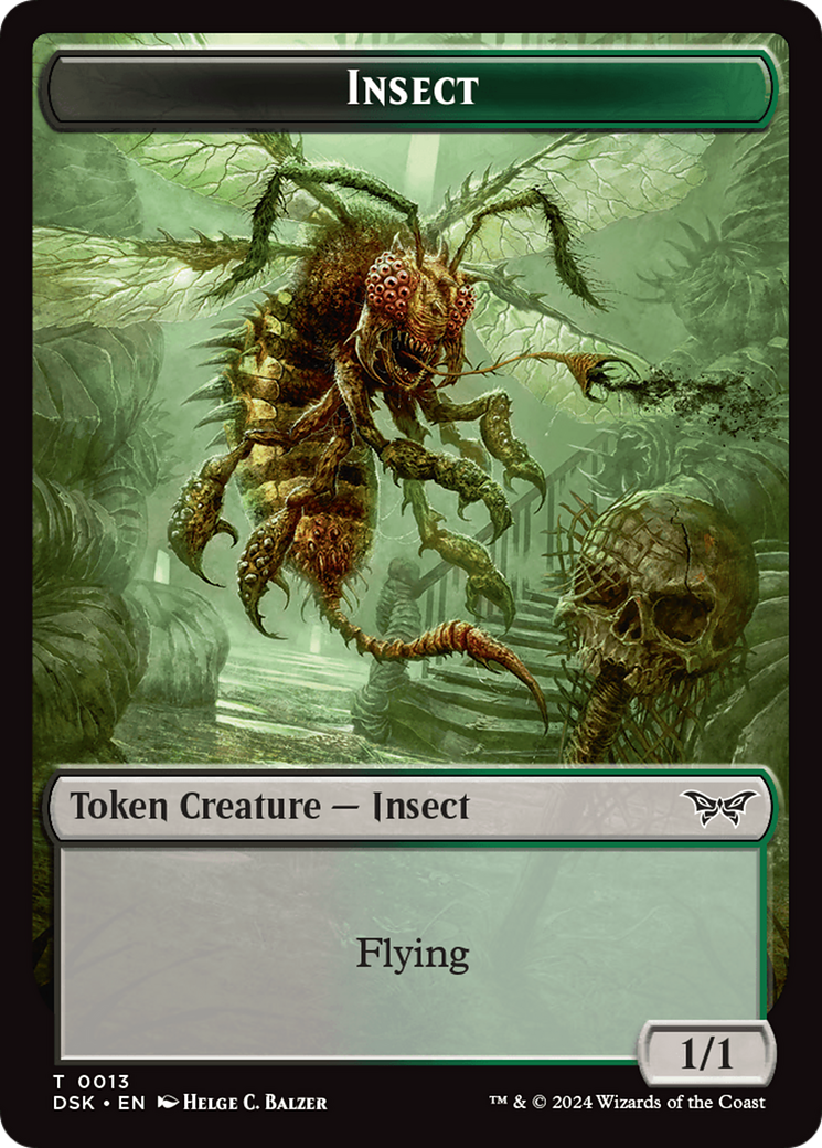 Insect (0013) // Manifest Double-Sided Token [Duskmourn: House of Horror Tokens] | Black Swamp Games