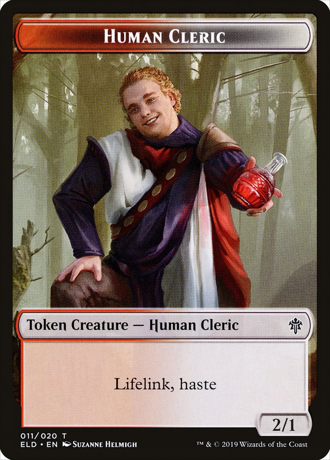 Human Cleric Token [Throne of Eldraine Tokens] | Black Swamp Games