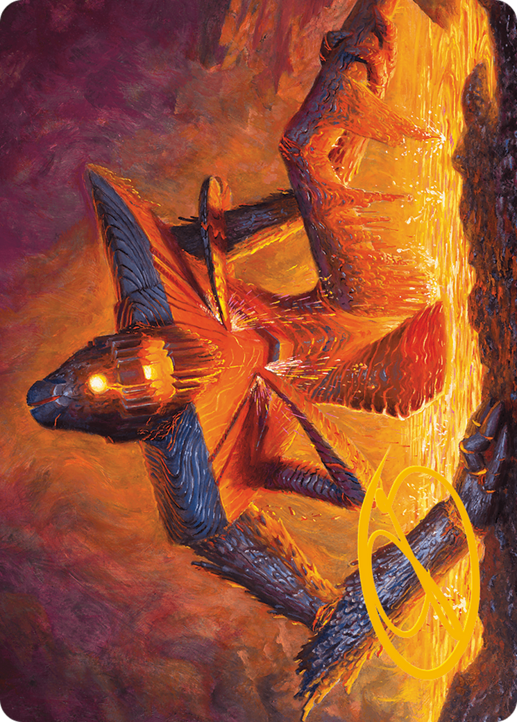 Molten Gatekeeper Art Card (Gold-Stamped Signature) [Modern Horizons 3 Art Series] | Black Swamp Games