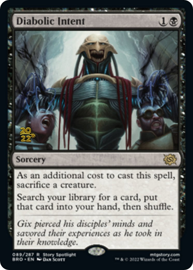 Diabolic Intent [The Brothers' War Prerelease Promos] | Black Swamp Games