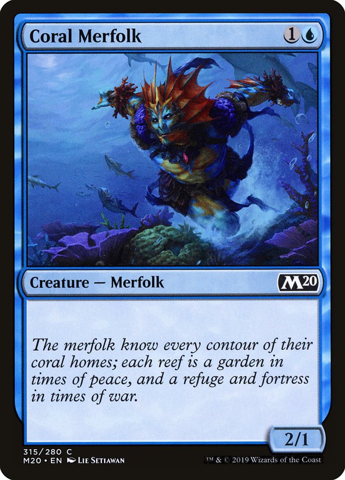 Coral Merfolk [Core Set 2020] | Black Swamp Games