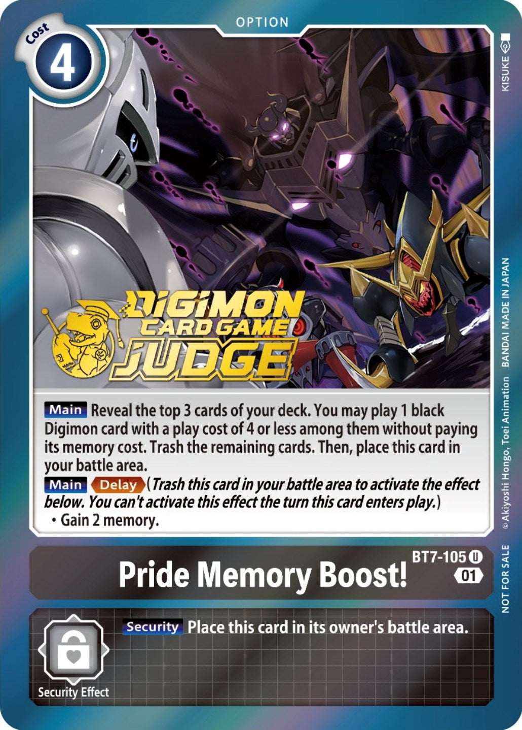 Pride Memory Boost! [BT7-105] (Judge Pack 3) [Next Adventure Promos] | Black Swamp Games