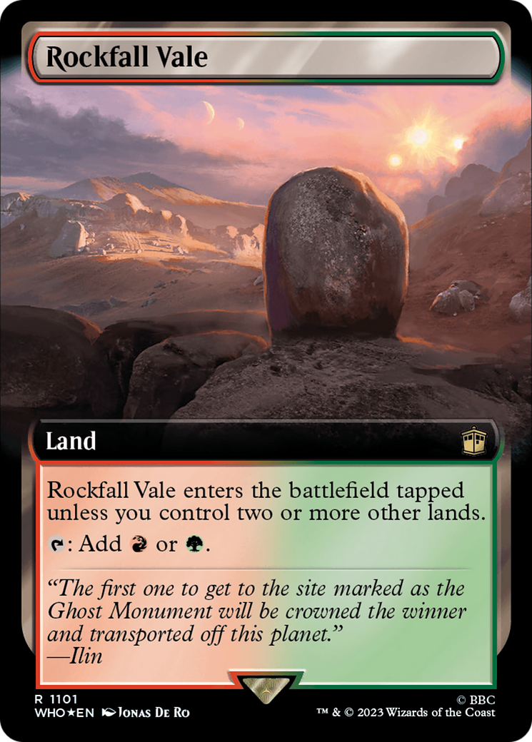 Rockfall Vale (Extended Art) (Surge Foil) [Doctor Who] | Black Swamp Games