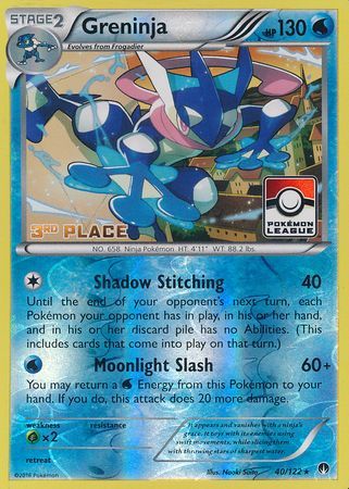 Greninja (40/122) (League Promo 3rd Place) [XY: BREAKpoint] | Black Swamp Games