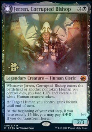 Jerren, Corrupted Bishop // Ormendahl, the Corrupted [Innistrad: Midnight Hunt Prerelease Promos] | Black Swamp Games