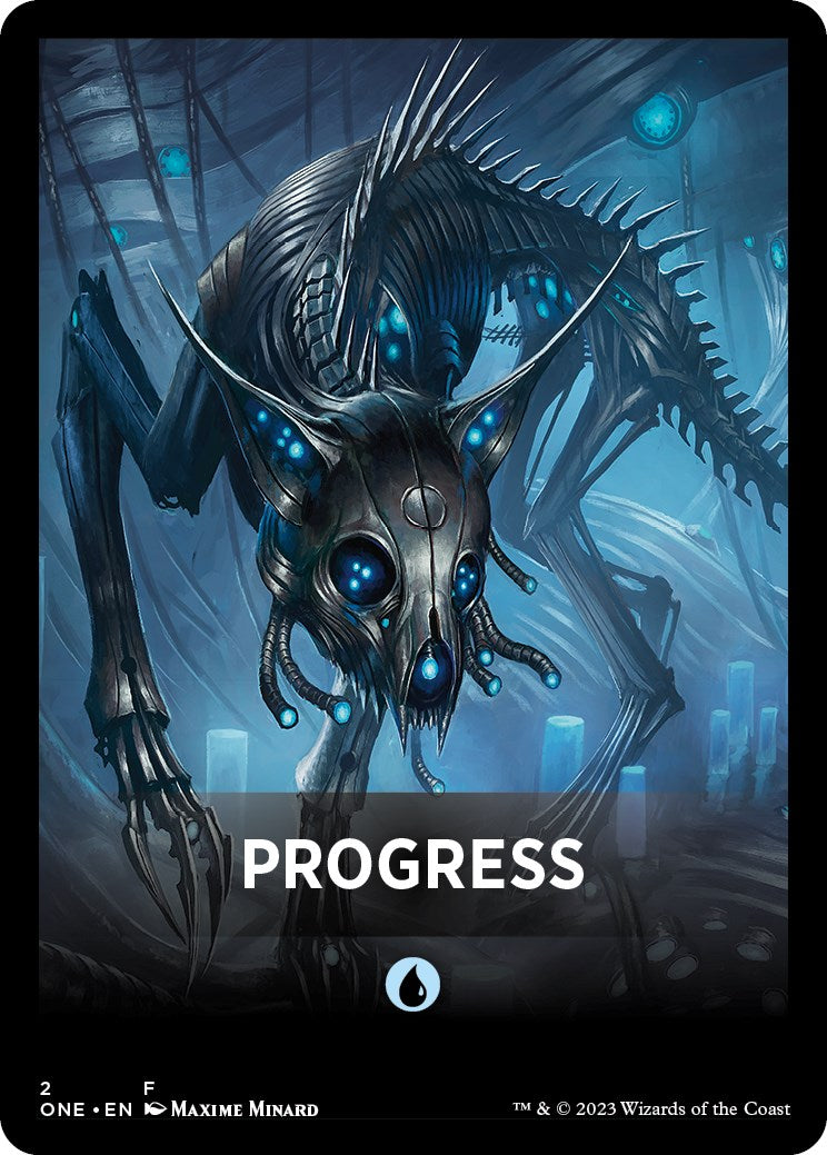 Progress Theme Card [Phyrexia: All Will Be One Tokens] | Black Swamp Games