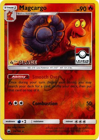 Magcargo (24/168) (League Promo 4th Place) [Sun & Moon: Celestial Storm] | Black Swamp Games