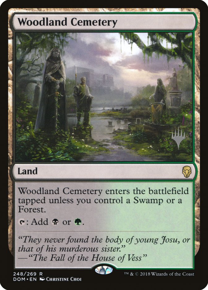 Woodland Cemetery (Promo Pack) [Dominaria Promos] | Black Swamp Games