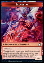 Human // Elemental Double-Sided Token [Innistrad: Midnight Hunt Tokens] | Black Swamp Games