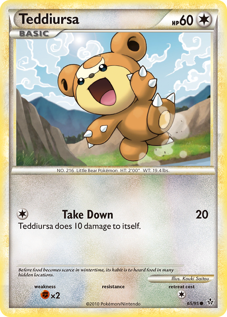 Teddiursa (65/95) [HeartGold & SoulSilver: Unleashed] | Black Swamp Games