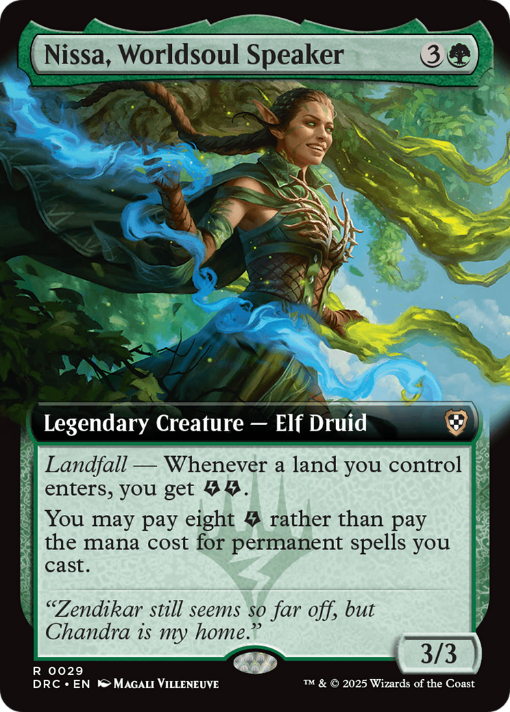 Nissa, Worldsoul Speaker (Extended Art) [Aetherdrift Commander] | Black Swamp Games