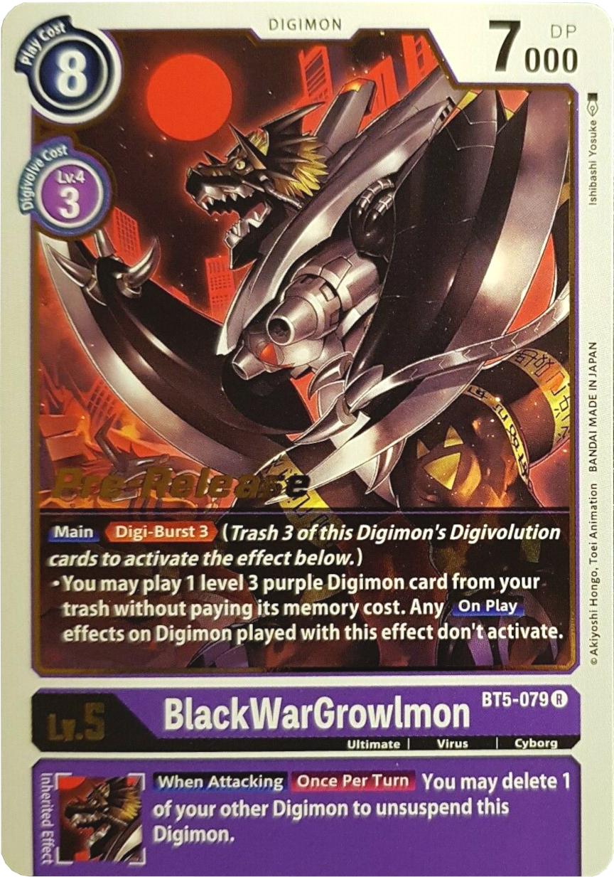 BlackWarGrowlmon [BT5-079] [Battle of Omni Pre-Release Promos] | Black Swamp Games