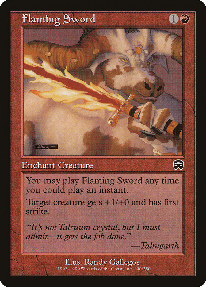 Flaming Sword [Mercadian Masques] | Black Swamp Games