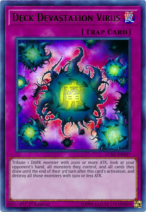 Deck Devastation Virus [LCKC-EN047] Ultra Rare | Black Swamp Games