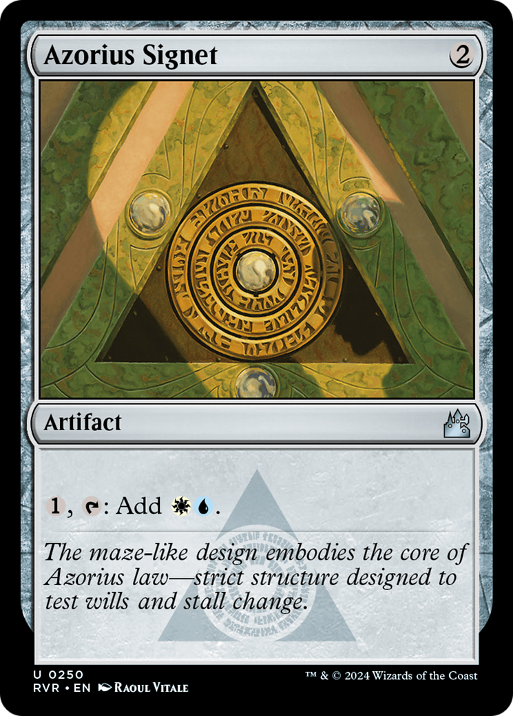 Azorius Signet [Ravnica Remastered] | Black Swamp Games