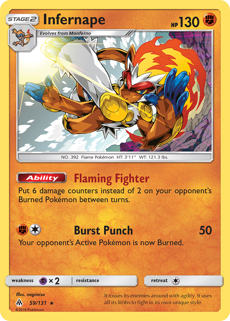 Infernape (59/131) [Sun & Moon: Forbidden Light] | Black Swamp Games