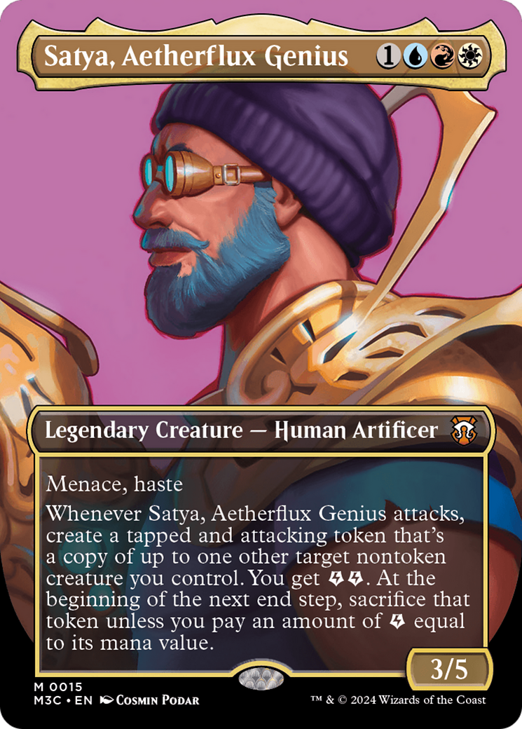 Satya, Aetherflux Genius (Borderless) [Modern Horizons 3 Commander] | Black Swamp Games