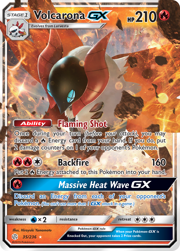 Volcarona GX (35/236) [Sun & Moon: Cosmic Eclipse] | Black Swamp Games
